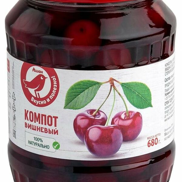 Компот АШАН Красная птица вишневый