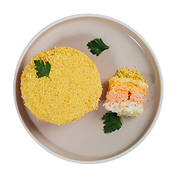 Салат Мимоза с лососем атлантическим (семгой) от бренд-шефа АВ, вес