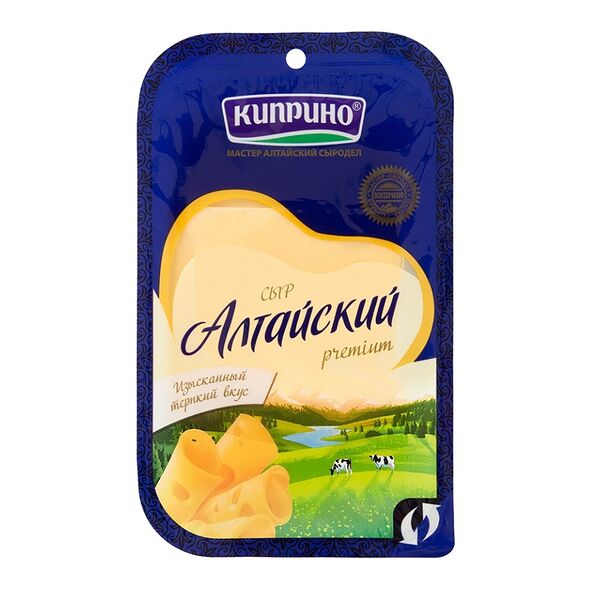 Сыр твердый Киприно Алтайский 50% нарезка 150 г