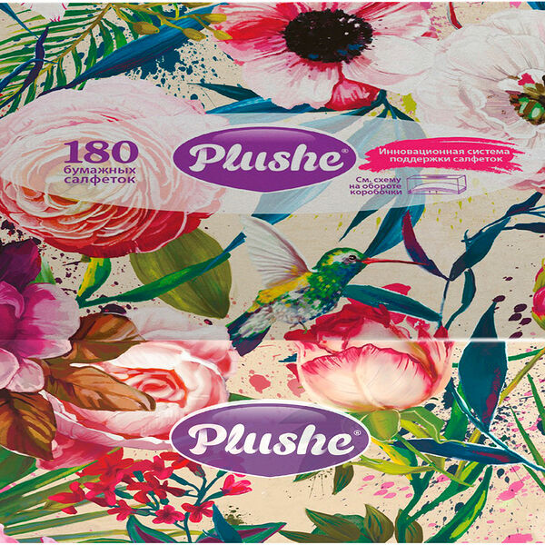 Салфетки для лица Plushe бумажные ассорти 2сл