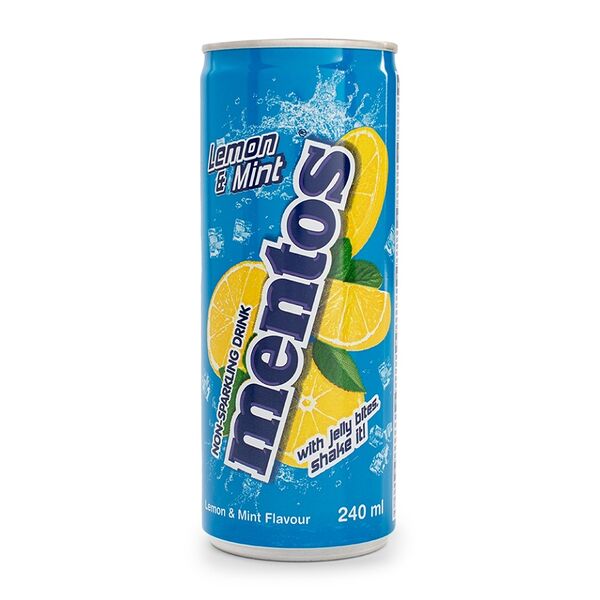 Напиток газированный Mentos Lemon & Mints с кусочками мармелада 0.24л, Республика Корея