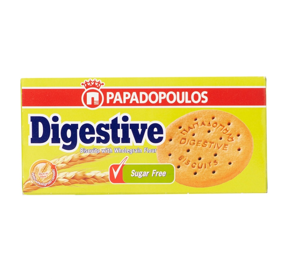 

Печенье Papadopoulos c цельнозерновой мукой без сахара Digestive 250 г