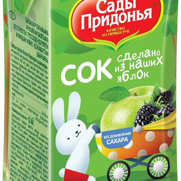 Сок Сады Придонья Яблоко-ежевика с 6 месяцев
