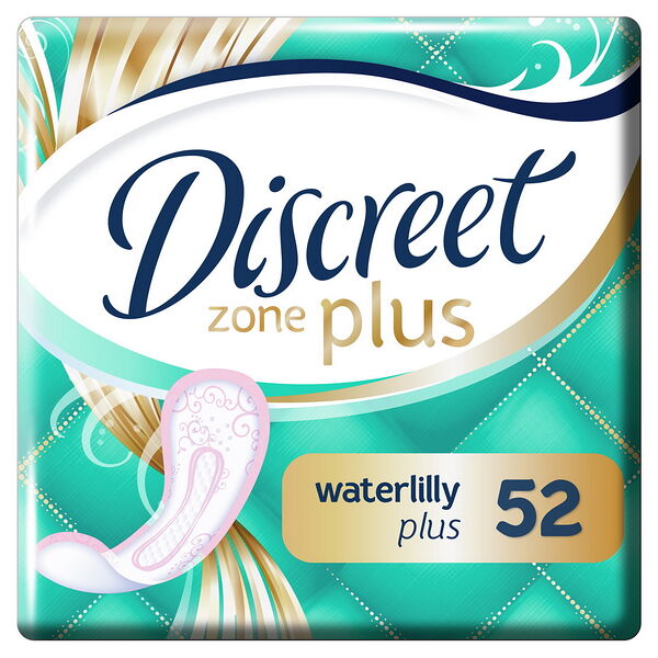 DISCREET Plus Женские гигиенические прокладки на каждый день Deo Water Lily Plus Trio 52шт