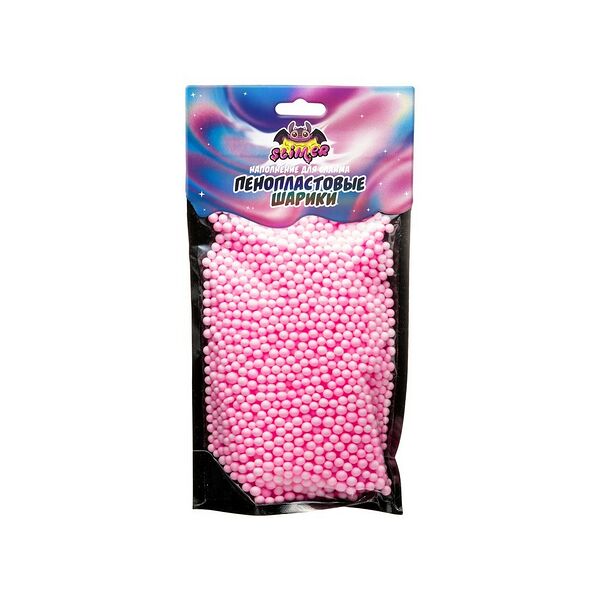 Наполнение для слайма Slime Лаборатория Пенопластовые шарики розовые