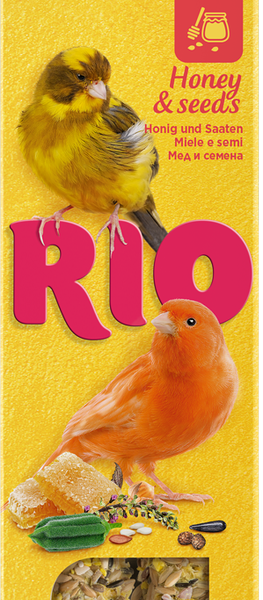 Палочки для канареек RIO с медом и полезными семенами, 2х40г