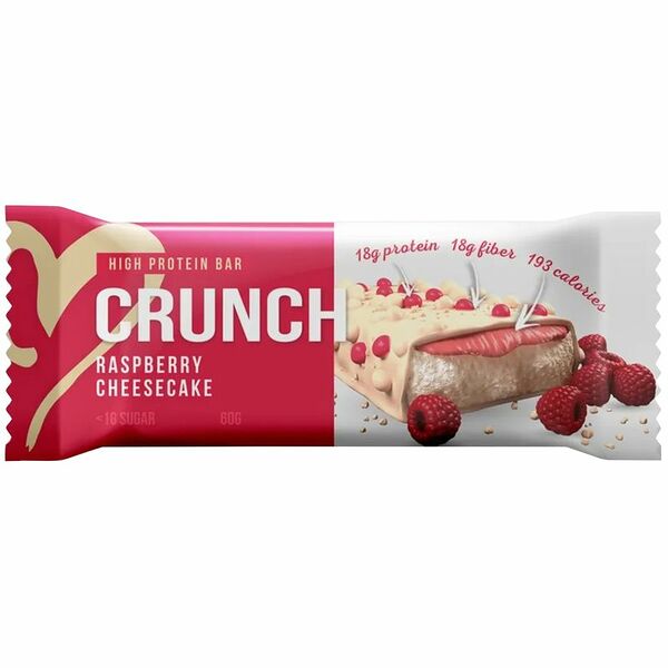 Батончик протеиновый BootyBar Crunch со вкусом малиновый чизкейк, 60г