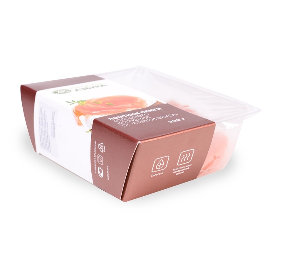 

Лосось атлантический «Азбука вкуса» (семга) холодного копчения ломтики 200г, Россия