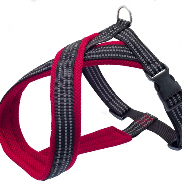 Каскад шлейка нейлоновая Х-образная с мягкой подкладкой 50 см., Красный