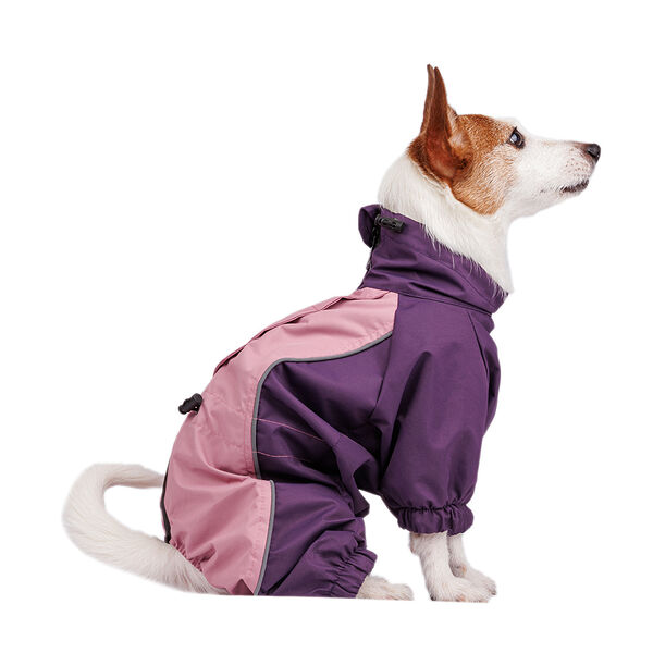 Комбинезон теплый для собак средних пород Джек Рассел 40x37x58см 2XL пудровый (девочка)