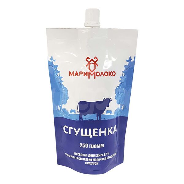 Сгущенка МариМолоко 8.5% 250гр Раст-молочная с Сахаром дой-пак