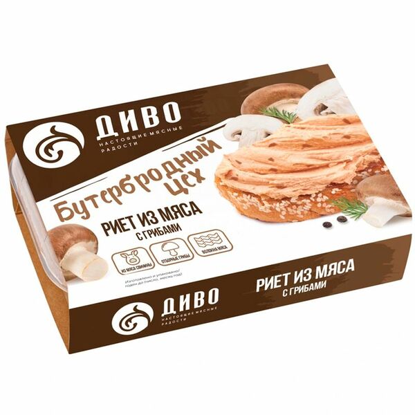 Риет Диво Из Мяса с грибами мясосодержащий