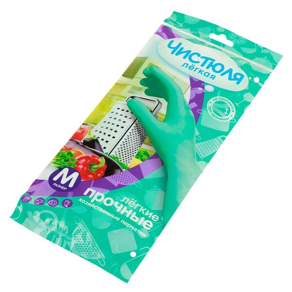 Перчатки хозяйственные Чистый Дом легкие, прочные, M