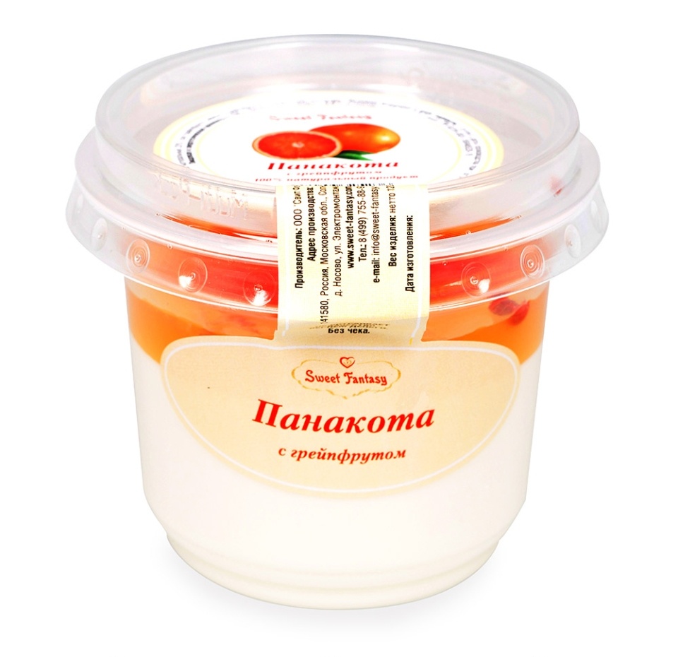 

Панакота Sweet Fantasy 5.5% с грейпфрутом БЗМЖ 120 г