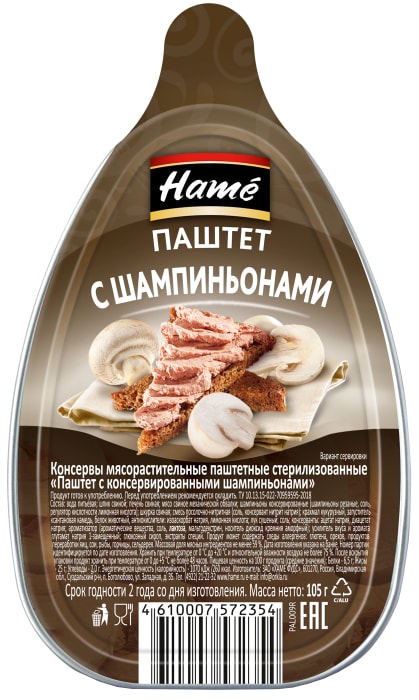 

Паштет Hame с шампиньонами 105 г