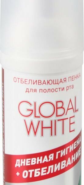 Пенка для полости рта Global White отбеливающая свежая мята 50 мл