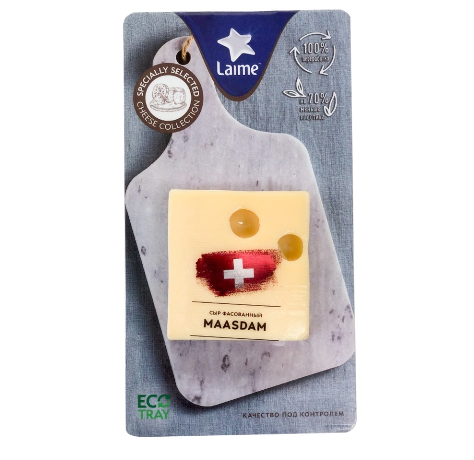 

Сыр твердый Laime Маасдам 45% 160 г