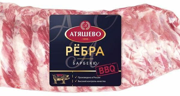 Ребра Атяшево Барбекю свиные охлажденные, вес