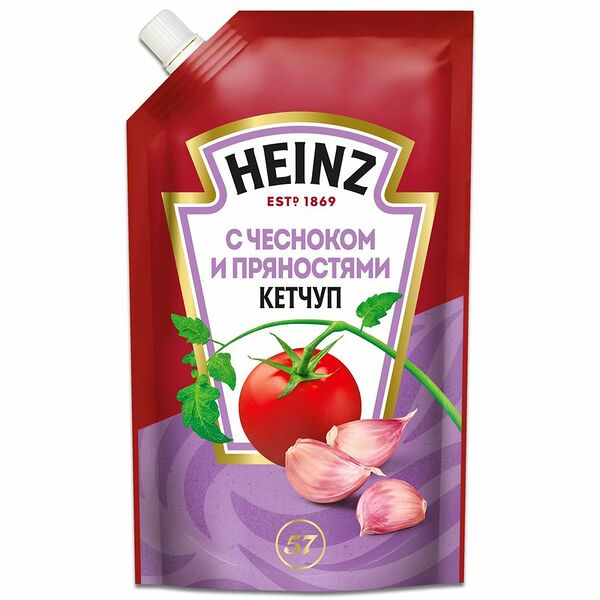 Кетчуп Heinz С чесноком и пряностями 320г