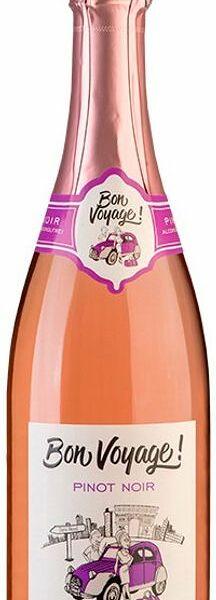 Вино игристое безалкогольное Bon Voyage! Pinot Noir розовое полусладкое, 750 мл