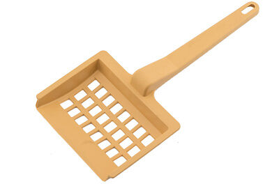 Совок с крупной сеткой, 12,5х27х2см, бежевый