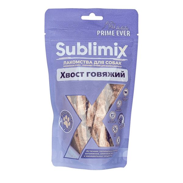 Лакомство для собак Prime Ever Sublimix Хвост говяжий 100г