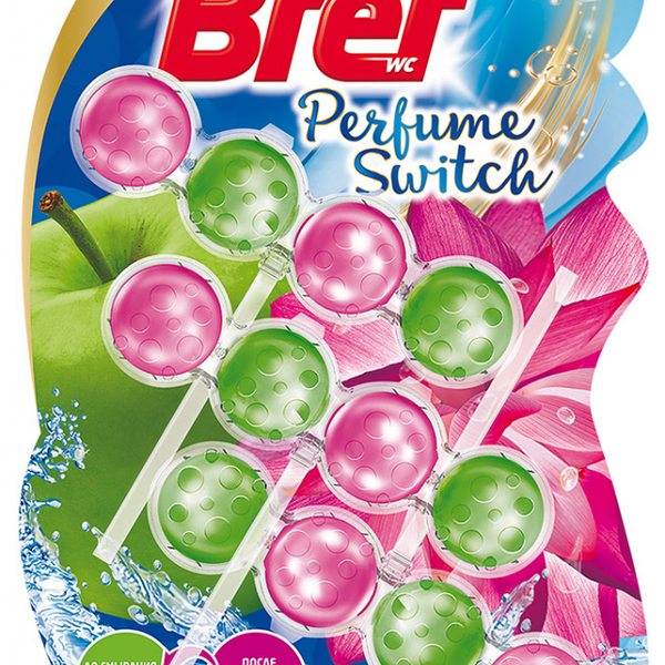 Туалетный блок Bref Perfume Switch, цветущая яблоня-лотос, 2 шт