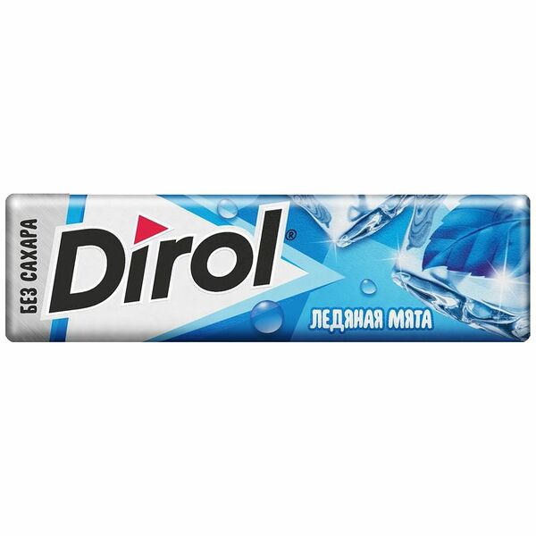 Жевательная резинка DIROL Ледяная Мята без сахара со вкусом перечной мяты 13.6г, Россия