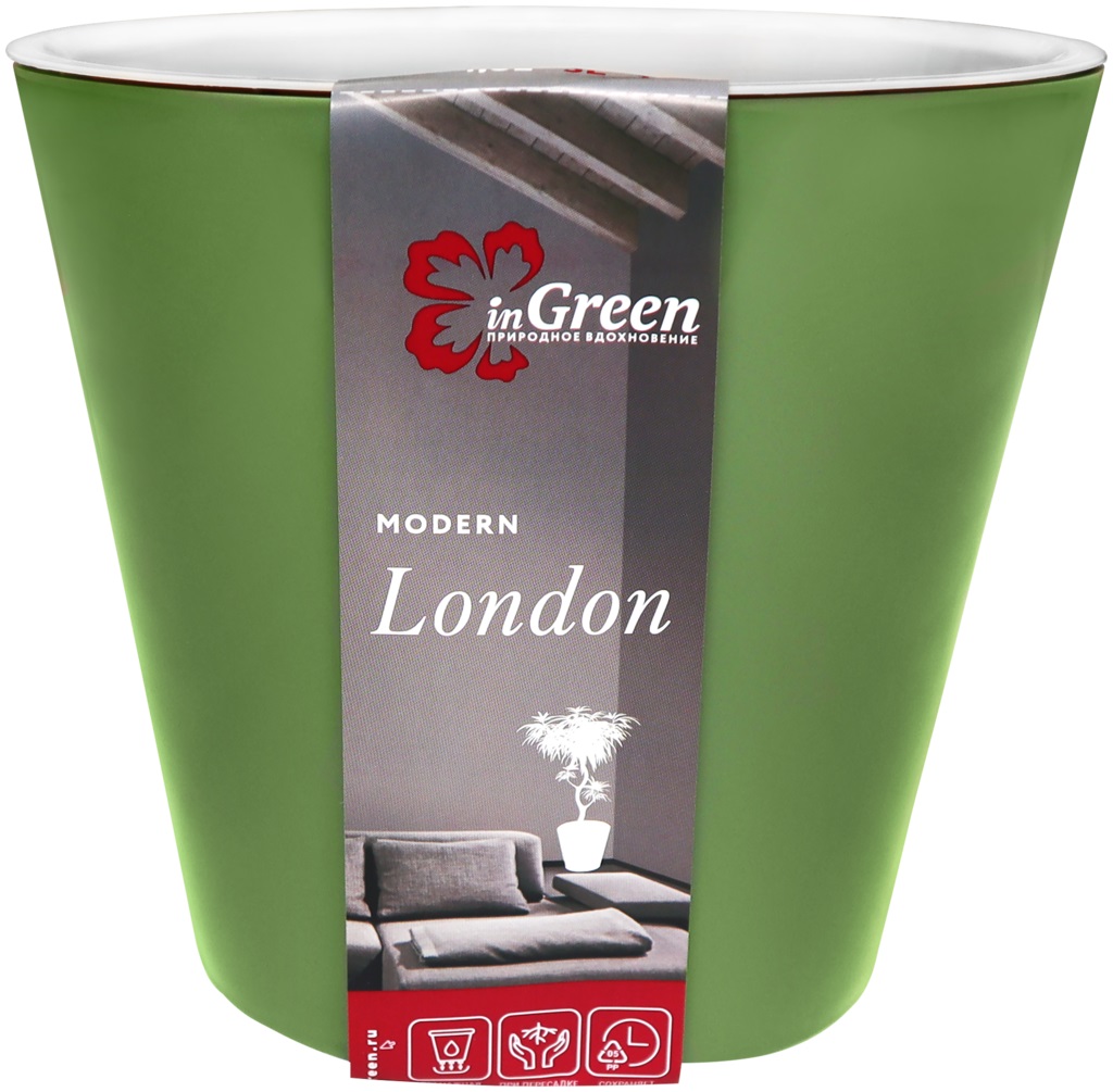 

Горшок для цветов INGREEN Фиджи/London d=230мм, 5л