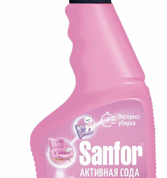 Чистящее средство Sanfor Экспресс-уборка твердых и мягких поверхностей