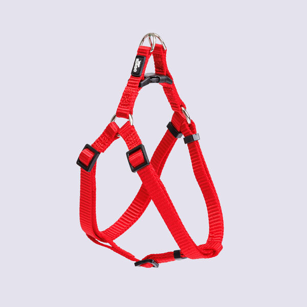 Шлейка нейлоновая для собак Step-in, красная