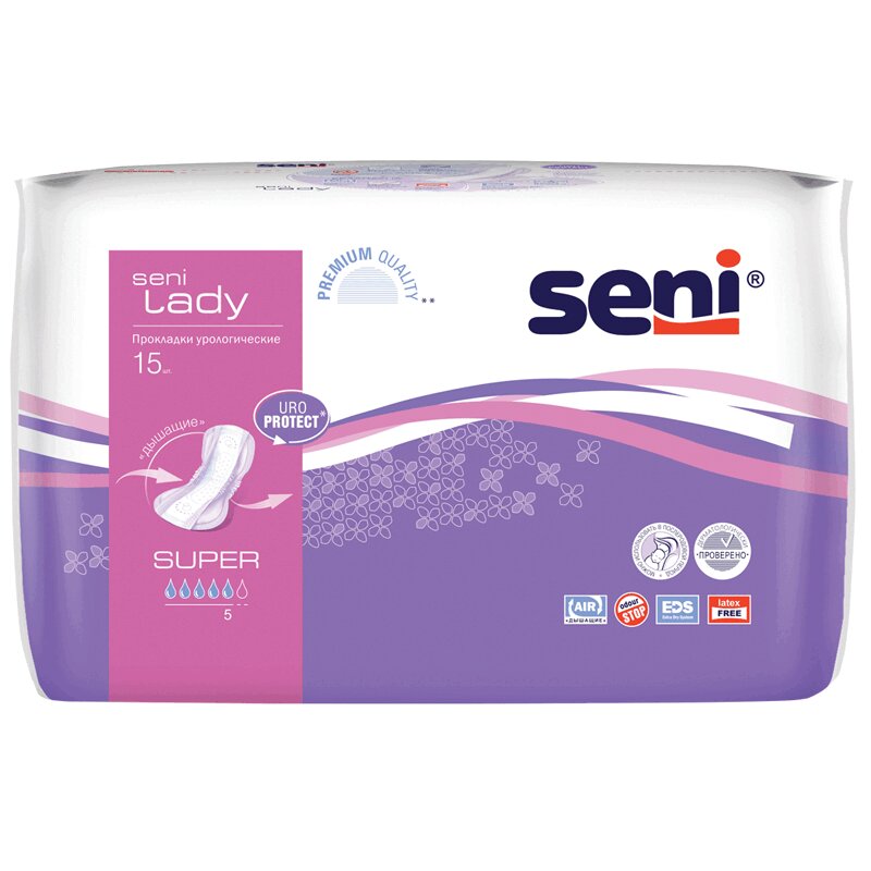 

Прокладки Seni Lady Super урологические женские 15 шт