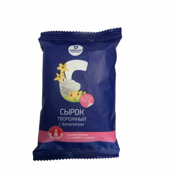 Сырок творожный Вожгалы с сахаром и ванилином 8% 100г