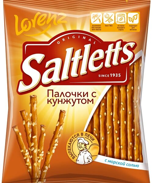 Соломка Lorenz Saltletts Палочки с кунжутом 60г