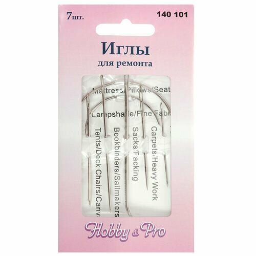 140101 Набор ручных игл для ремонта, 7шт. Hobby&Pro,упак