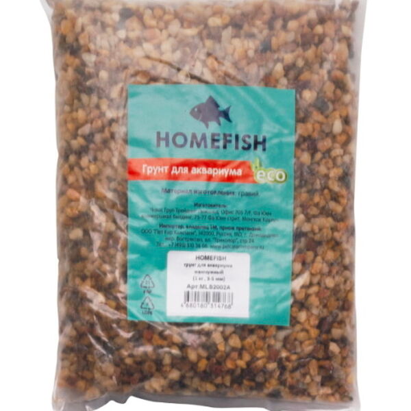 HOMEFISH Грунт 1кг для аквариума жемчужный 3-5мм
