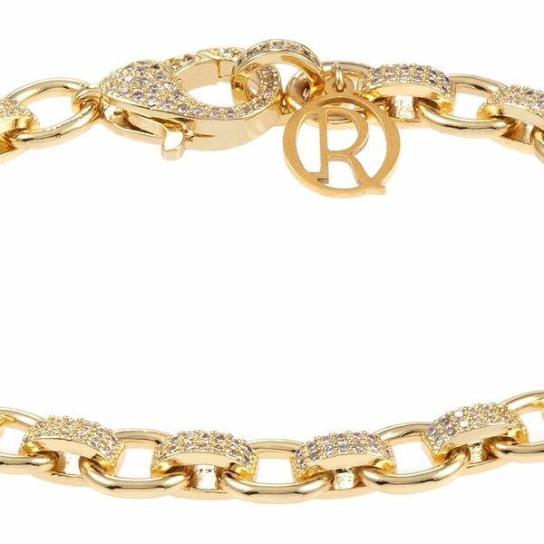 RONDA O/W 22/23 259Br Браслет, ювелирный сплав, фианиты, золочение, р.20