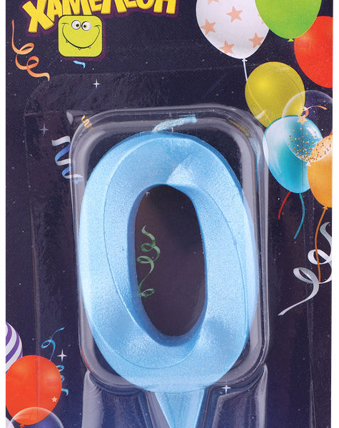 Свеча Хамелеон Цифра 0 Грань, в ассортименте