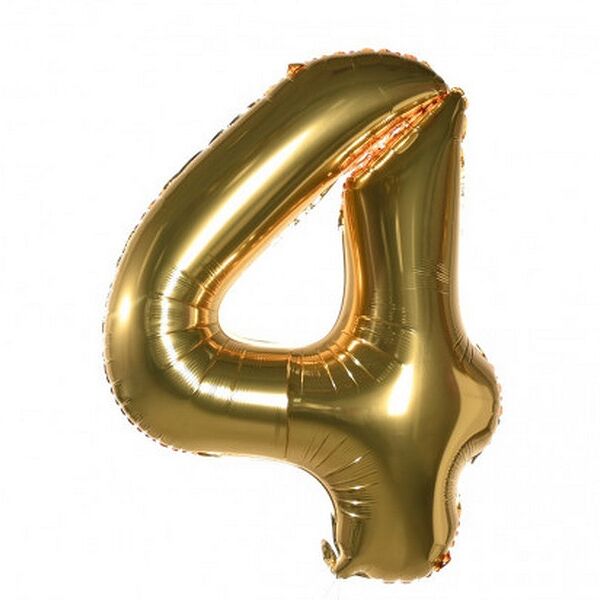 Воздушные шары Цифры (золото) 4
