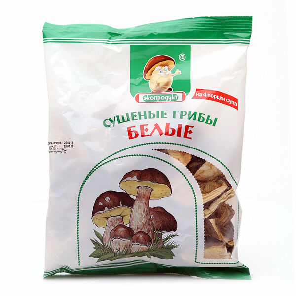 Сушеные белые грибы ТМ Экопродукт