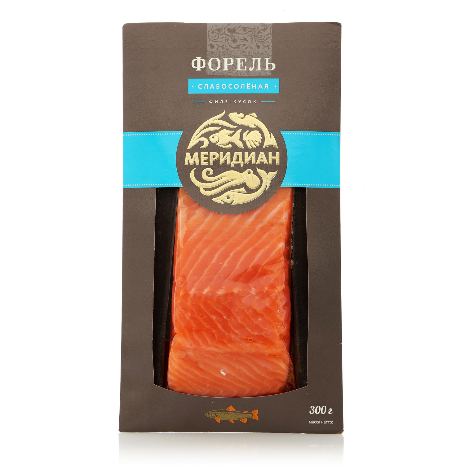 

Форель Меридиан слабосоленая филе-кусок 300 г