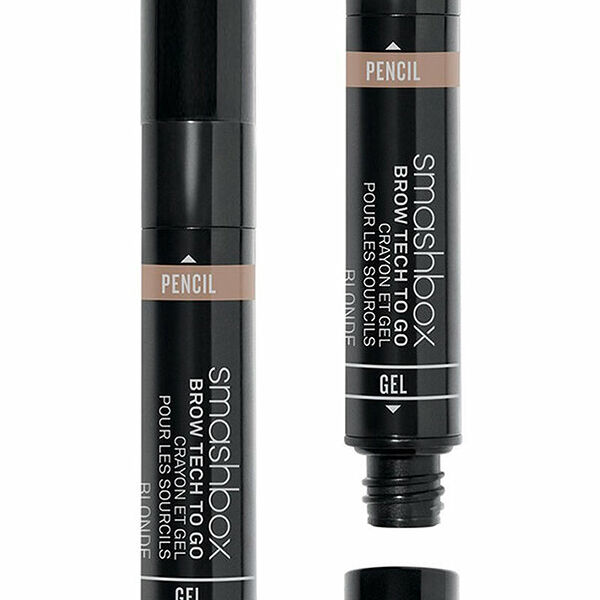 SMASHBOX Brow Tech To Go Карандаш для бровей водостойкий + Гель с щеточкой-аппликатором, серо-коричневый, 3.1 г