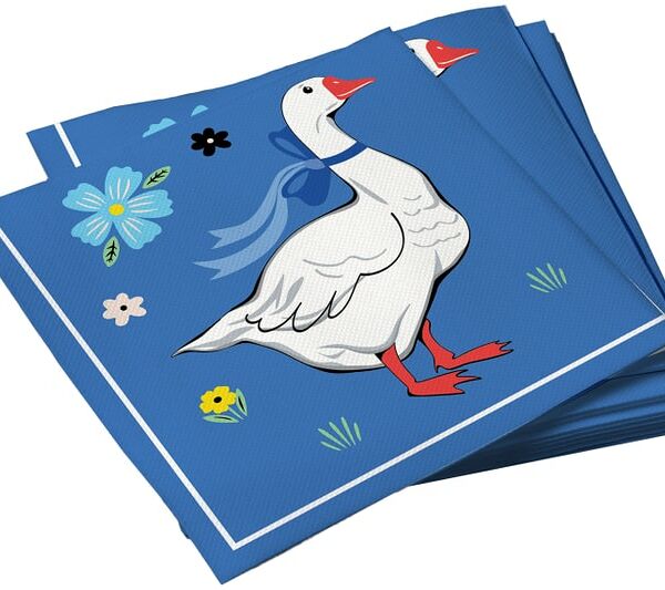 Салфетки ND Play Гуси 3 слоя 33*33см 20шт