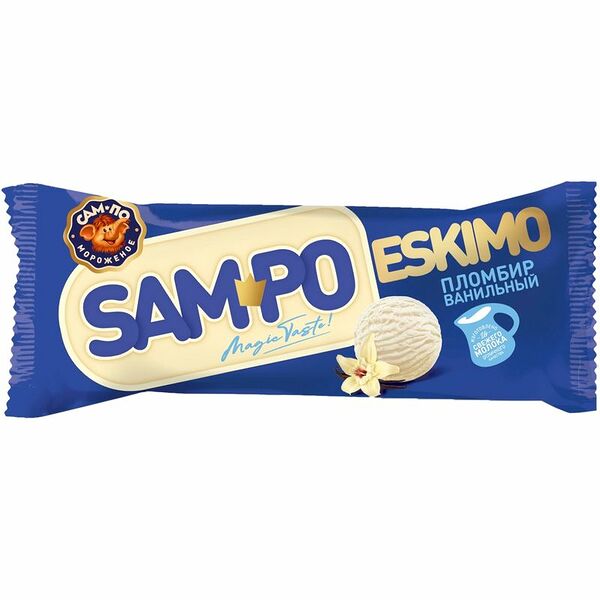 Мороженое Сам-по Sampo Eskimo эскимо пломбир ваниль 70 г
