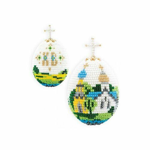 В204 Набор для бисероплетения Риолис Яйцо 'Церквушка' 6,5*5см