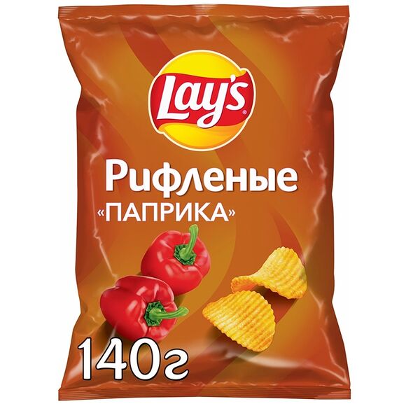 Чипсы картофельные Lay's Рифленые Паприка 140 г