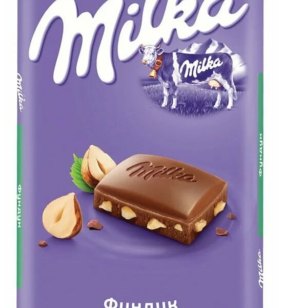 Шоколад Milka молочный с фундуком