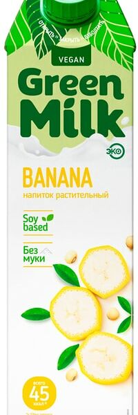 Напиток соевый Green Milk банан, 1000 мл