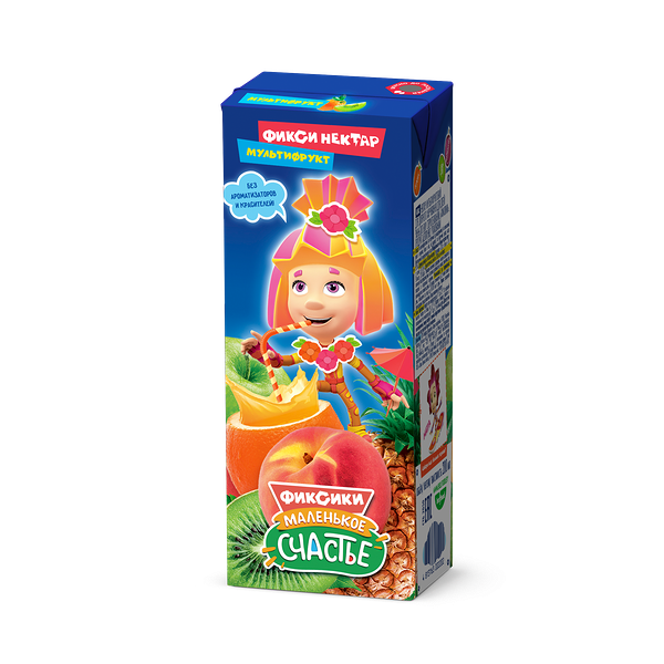 Нектар мультифруктовый Фиксики 200мл ДП Маленькое счастье