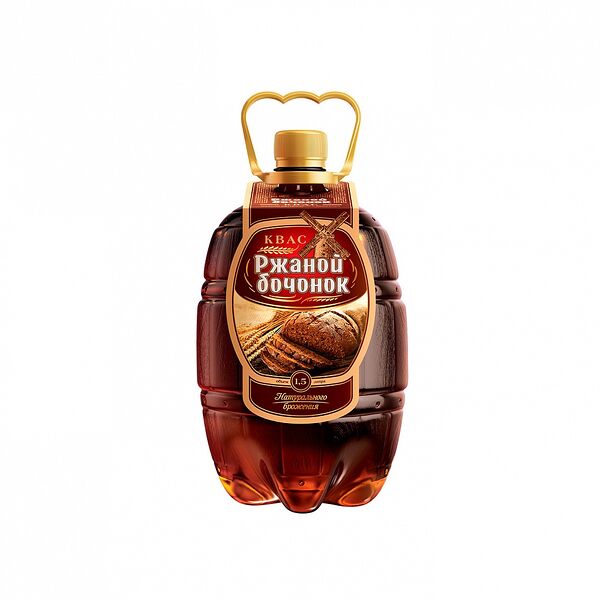Квас Ржаной бочонок, 1.5л